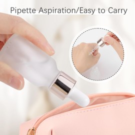 20 Pcs,1/2 Oz Dropper Bottle,Clear Glass Eye Dropper Bottle with 10 Funnels,15 Ml Tincture Bottles with Dropper,Pretty Finish,Leak-Proof Design, Stronger Suction for Essential Oil，Perfume,Sample