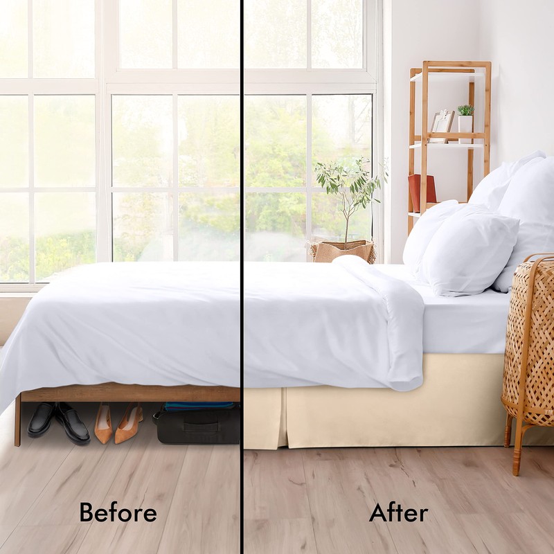 Utopia Bedding Valance Sheet Double - Soft Brushed Polyester-Microfibre -