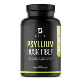 Fibra De Psyllium Husk De 240 Cápsulas Psyllium Husk B Life Sabor Sin sabor                                                                           