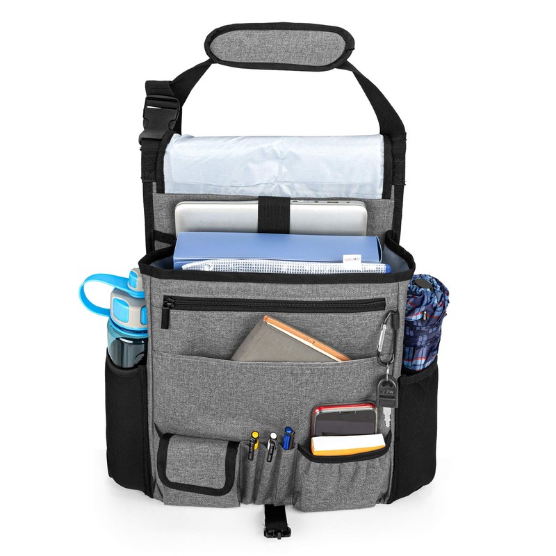 LUXJA Car Front Seat Organizer with Cover and Laptop Sleeve,