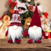 DUJSRZL Christmas Gnomes Knitted Plush Santa Claus Handmade Table Decorations