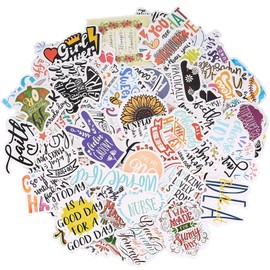 100 Pieces Inspirational Quote Stickers, Motivational Words Stickers, Aesthetic Positive Decal Stickers, Waterproof Water Bottle Laptop Scrapbooking Journal Stickers for Teens Students Adults