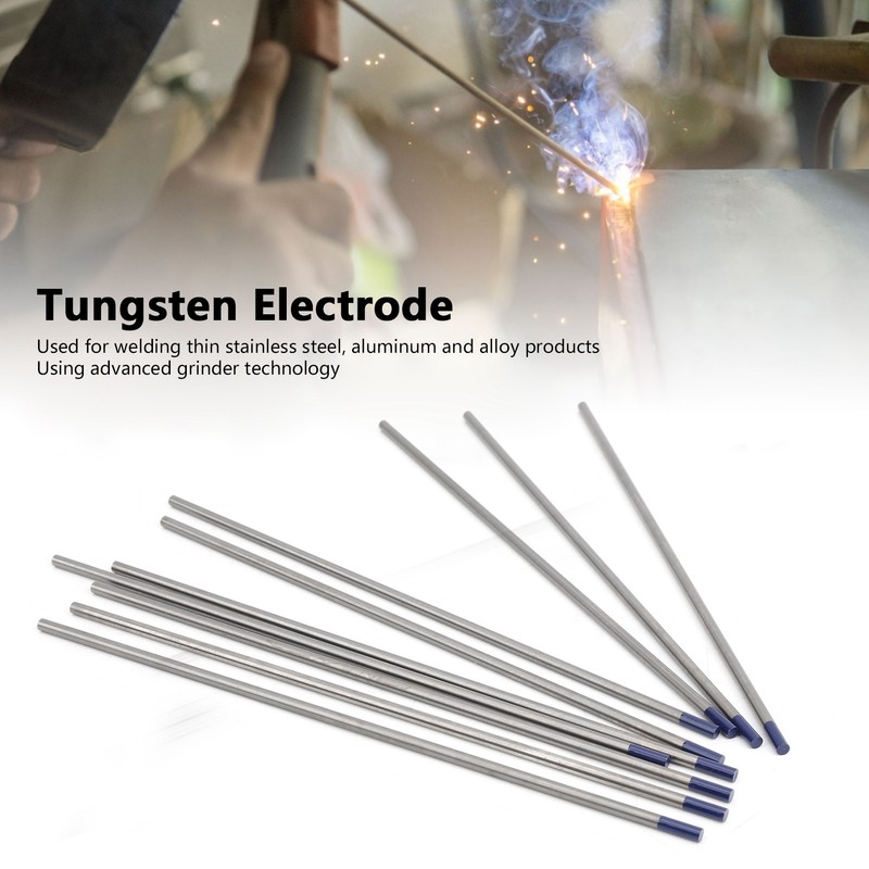 10Pcs Rod Welding Tungsten Electrode Arc Yttrium Needle Equipment Blue