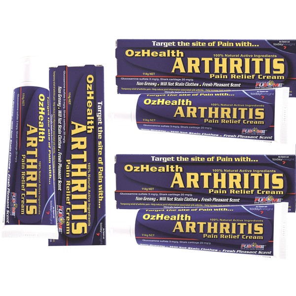 3 x 114g OZHEALTH Arthritis Pain Relief Cream OZ HEALTH w/ Glucosamine NEW