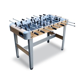 Hathaway Amherst Foosball Table Adult Size - 48-in Foosball Table for Adults & Kids with 2 Foosball Balls & ABS Molded Players - Complete Soccer Table Game Set for Family Game Rooms & More - Light Oak