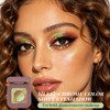 PASNOWFU Green Gold Glitter Chameleon Eyeshadow, Multi-Chrome Color Shift Eye