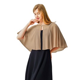 Ciormis Nude Shawl Wraps for Women, Lightweight Chiffon Capelets Shawls and Wraps for Party Evening Dresses