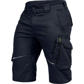 Leib Wächter Flex-Line Men's Work Shorts Navy/Black Flexible with Spandex, blue, 50