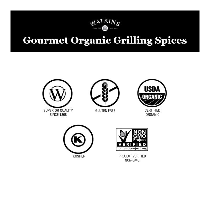 Watkins Organic Grilling Sweet and Savory Rub, 3.6 Oz, 3-Pack