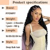 22 Inch 30# Deep Wave Bulk Hair Extensions for Boho