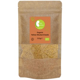 Organic Yellow Mustard Seeds - Certified Organic - by Busy Beans Organic (500g)