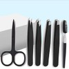 6Pcs Professional Tweezer Set Eyebrow Removal Portable Clip Stainless Steel