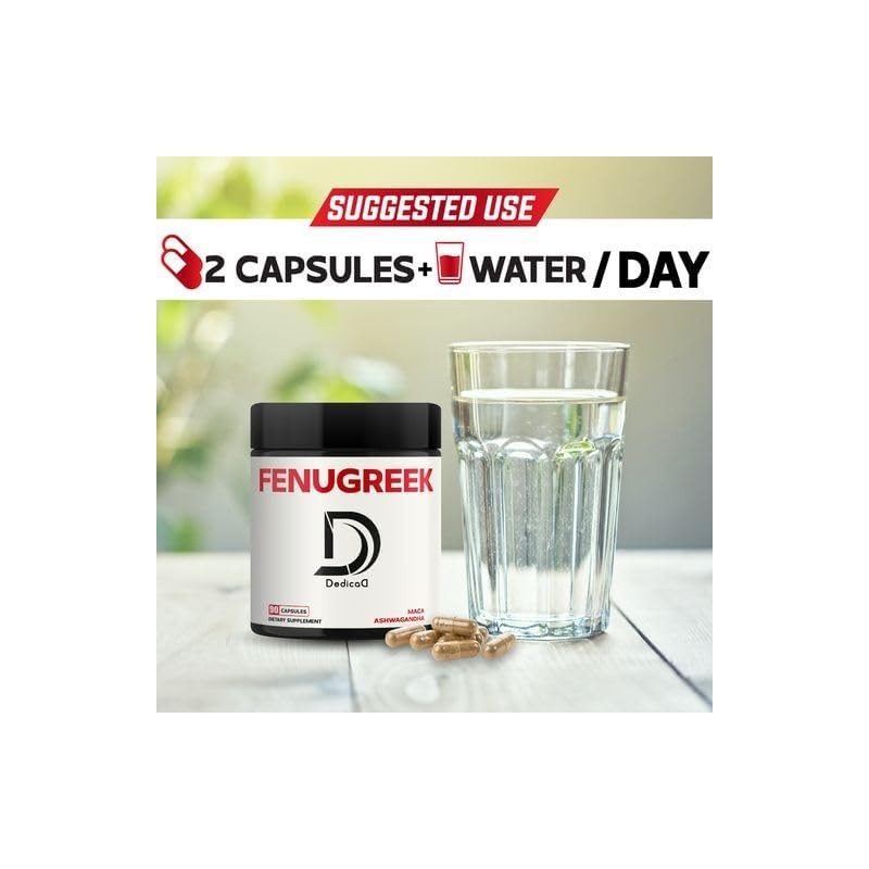10000Mg Fenugreek Capsules - 3in1 Combined Ashwagandha & Maca -
