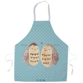Mr. & Mrs. Panda Cooking Apron Owl Love Gift Wedding Saying Owls Couple Owl, All You Need Is Love, Bib Apron, BBQ Apron, Baking Apron, Kitchen Apron, Couple, Girlfriend Gift, turquoise
