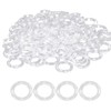 100 Pack Clear Roman Blind Rings for Window Curtain Plastic
