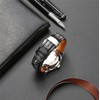 Moran Quick Release Leather Watch Bands Deployment Butterfly Buckle Calfskin