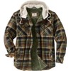 Legendary Whitetails Men's Size Hooded Shirt Jacket Flannel Berber Lined