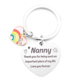 SPMatrix Mothers Day Gifts, Nanny Mothers Day Gifts, Nanny Gifts, Gifts for Nanny, Nanny Gifts from Grandchildren, Mothers Day Gifts for Nanny, Nanny Keyring, Presents for Nanny, Grandma Gifts