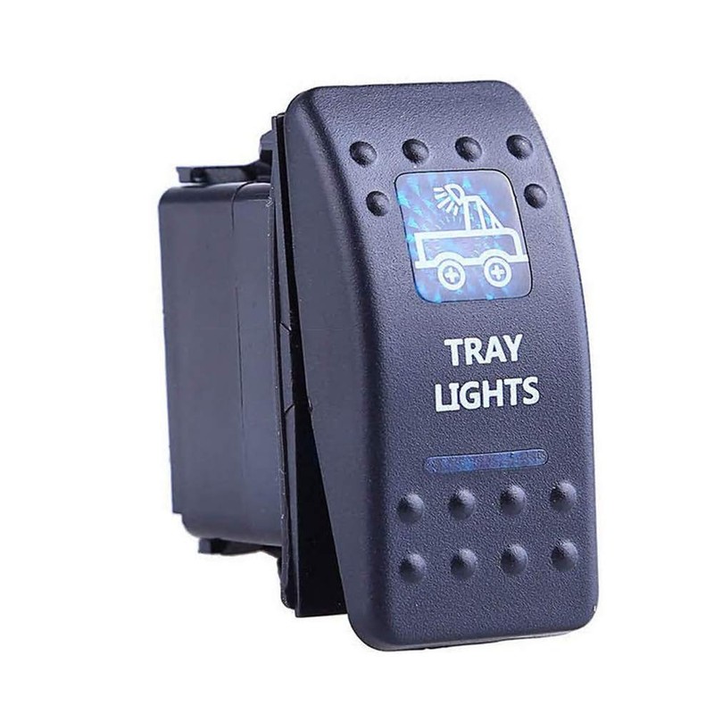 Mintice trade; 12V Car Blue LED Light Illuminated Rocker Switch