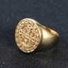 JAJAFOOK Men Gold Plated Stainless Steel Catholic St Benedict Exorcism