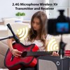 summina 2.4G Microphone Wireless Xlr Transmitter and Receiver Rechargeable Wireless