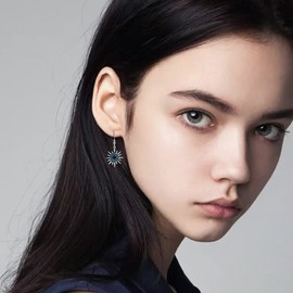 VONALA Drop Earrings Women's 925 Sterling Silver Moonstone / Celtic Knot / Claddagh / Moon / Mushroom Earrings Jewellery Gifts for Women Girls, Sterling Silver