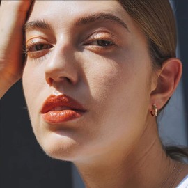 VACRONA Cubic Zirconia Huggie Earrings 14k Gold Plated Tiny Earrings Small Huggie Hoop Earrings Simple Lightweight Hoops Gift for Women