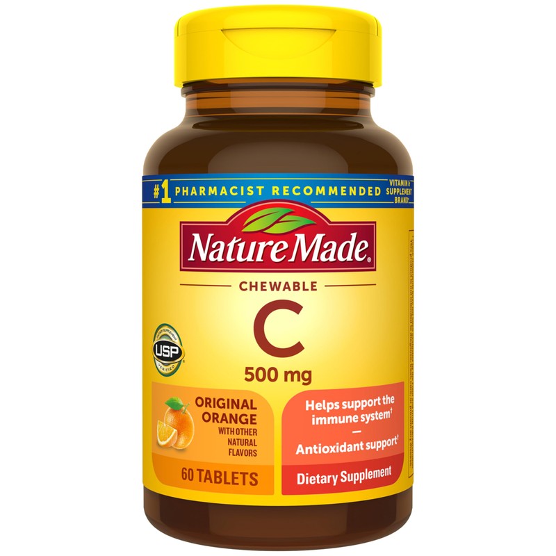 Nature Made Chewable Vitamin C 500 mg, Dietary Vitamin C