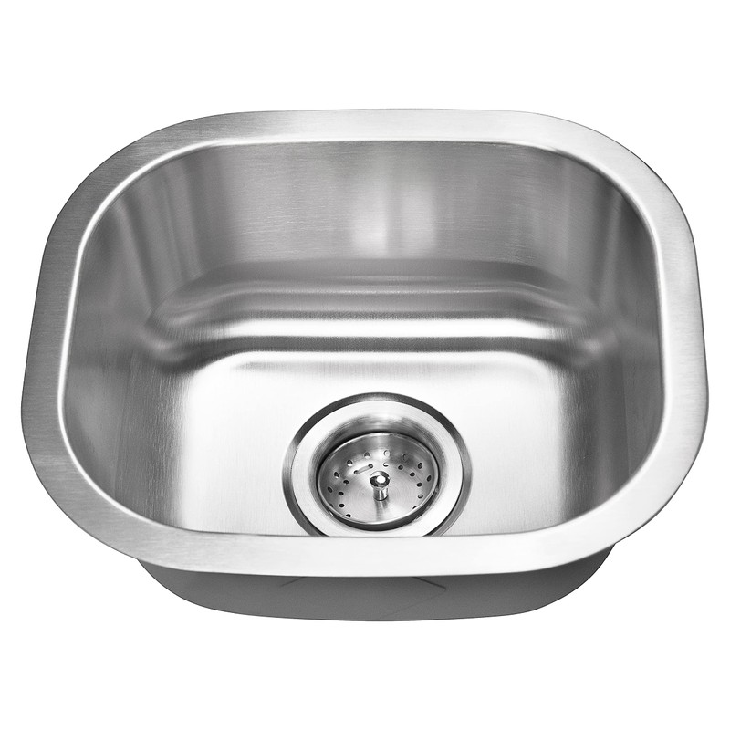 MSI 14 Inch Undermount Single Bowl 18 Gauge Stainless Steel