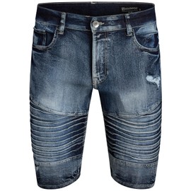 Southpole Mens Jean Shorts - Casual Stretch Jorts with Regular Fit, Distressed Ripped Denim Shorts for Men (Sizes: 29-38), Size 34, Ice Blue