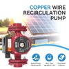 BACOENG 110V Flanges Hot Water Recirculating Pump, 3-Speed Switchable NTP