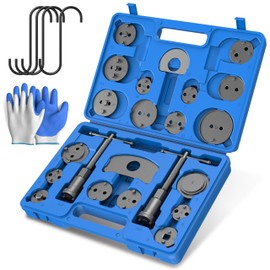 EVERESTWAY Heavy Duty Disc Brake Piston Caliper Compressor Wind Back Tool Universal Sets for Brake Pad Replacement with Hanger Hooks-28 Pieces