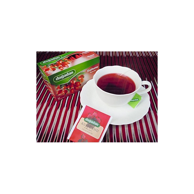 Dogadan Kusburnu (Rosehip Fruit Tea) 20 Tea Bags, Pack of