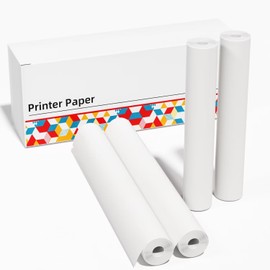 A4 Thermal Paper Rolls 210x297mm, Thermal Roll Printer Paper Compatible with Phomemo M832/M834, Itari, MUNBYN, HPRT Thermal Printers Portable Printer 2 Rolls - 54 Sheets (27 Sheets/Roll)