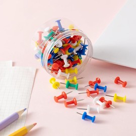 Assorted Coloured Push Pins Approx. 50pc Notice Cork Board