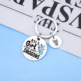 UVIBEW Dragon Gifts for Women Girls Dragon Keychain Birthday Gifts for Dragons Lovers Toothless Keychain Dragons Stuff for Women Jewelry Cool Christmas Gift