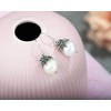 925 Sterling Silver Pearl Dangle Earrings for Women, Real Freshwater