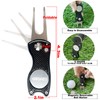Geeorzo Golf Accessories, Retractable Golf Club Brush, Foldable Golf Divot