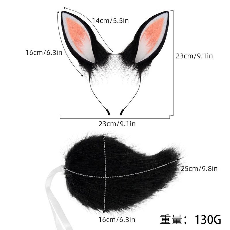 Adranly Rabbit Cosplay Cat Ear Headband Rabbit Ear Headband Rabbit