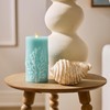 Luminara Embossed Coral Flameless LED Candle Moving Flame Pillar, Unscented
