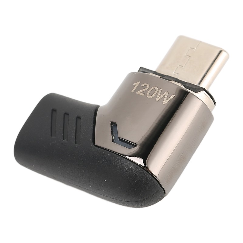 USB C Magnetic Adapter Right Angle with Light PD 120W