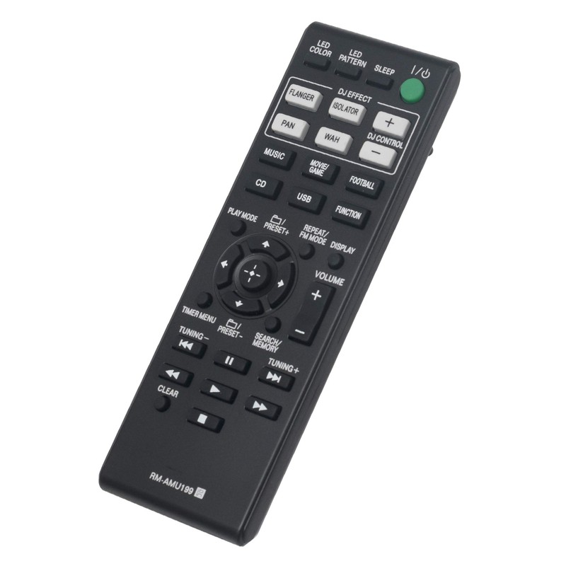 RM-AMU199 Replaced Remote fit for Sony Home Audio LBT-GPX555 MHC-GPX888