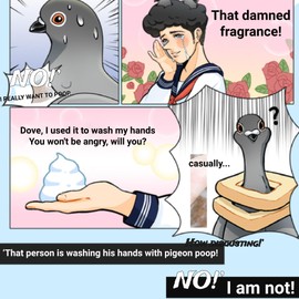 Bewinner Bird Soap Dispenser, Bird Poop Soap Dispenser, Blue Bird Automatic, Touchless Induction Refillable Pigeon Soap Dispenser for Kitchen Bathroom Hall (Blue)