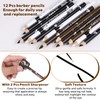 LXUEJIE 12 Pcs Barber Pencil with 2 Sharpener, Magic Hairline