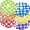 Southern Homewares SH-10234 Mason Jar Lids Gingham with Hole, One