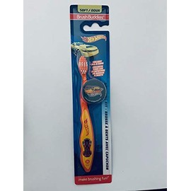Brush Buddies Hot Wheels Toothbrush with Bristle Cover - Soft, Human Powered