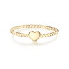Glanzstücke München Women's Ring Heart Sterling Silver Yellow Gold-Plated –
