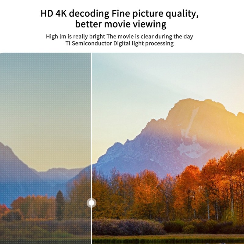 Mini Projector HD Smart Bluetooth Wireless Connection Home OnScreen Equipment