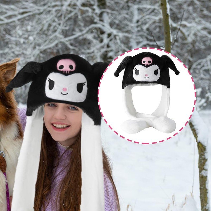 AUMXXJM Kurromi Hat with Ears Movable Jumping Pop Up Hat,