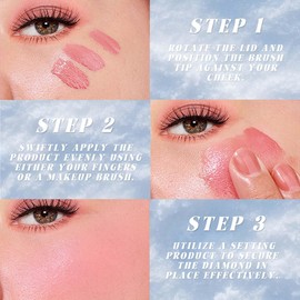 Dual Hues Blossom Liquid Blush, Cream Tint for Lips and Cheeks, Waterproof Long-Lasting Blush, Dewy Finish